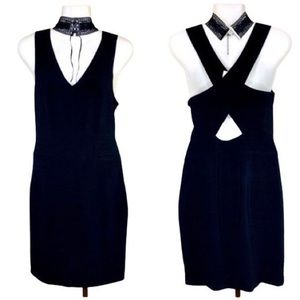 💋Banana Republic Black dress cross cross b…